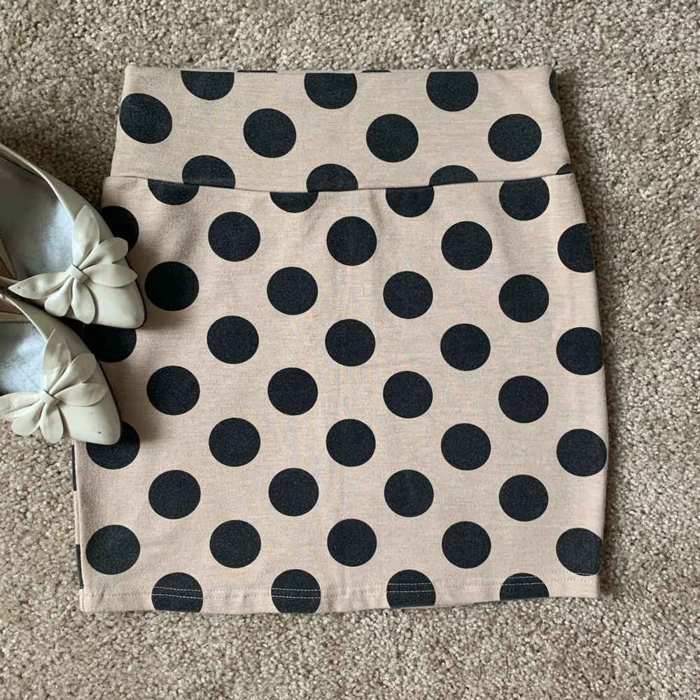 Forever21 Polka Dot Stretch Mini Skirt